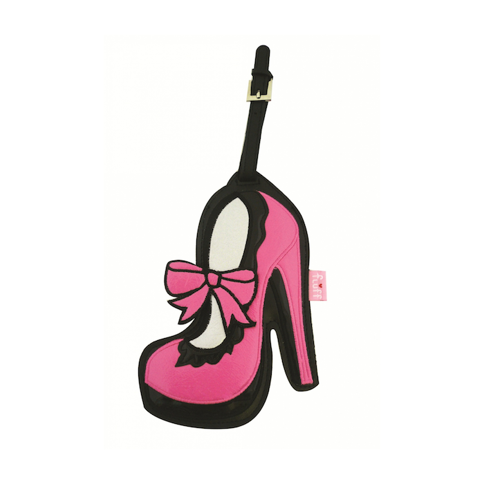 Luggage tag pink bow