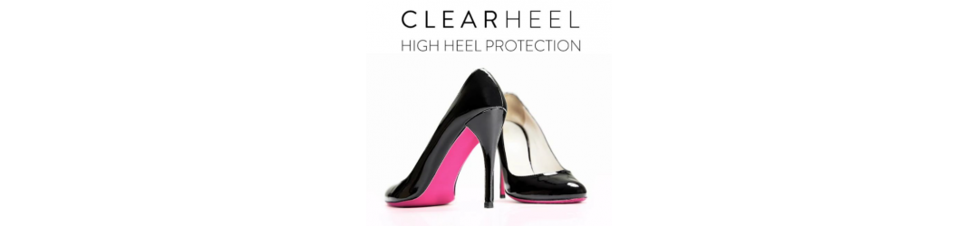 Clearheel. An ultra-strong transparent adhesive film, protecting high heels, making them last like new